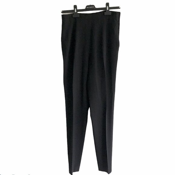 Jil SANDER High Waist Side Zip Trouser Pant Black 6 - Picture 1 of 13